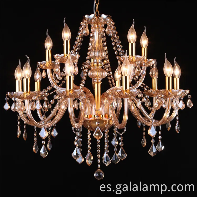 Landelera de cristal de la noche elegante y elegante para la decoración del hogar